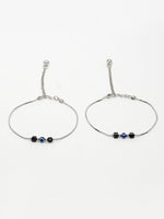 Thumbnail for NVR Women's Silver-Plated Evil Eye Anklet