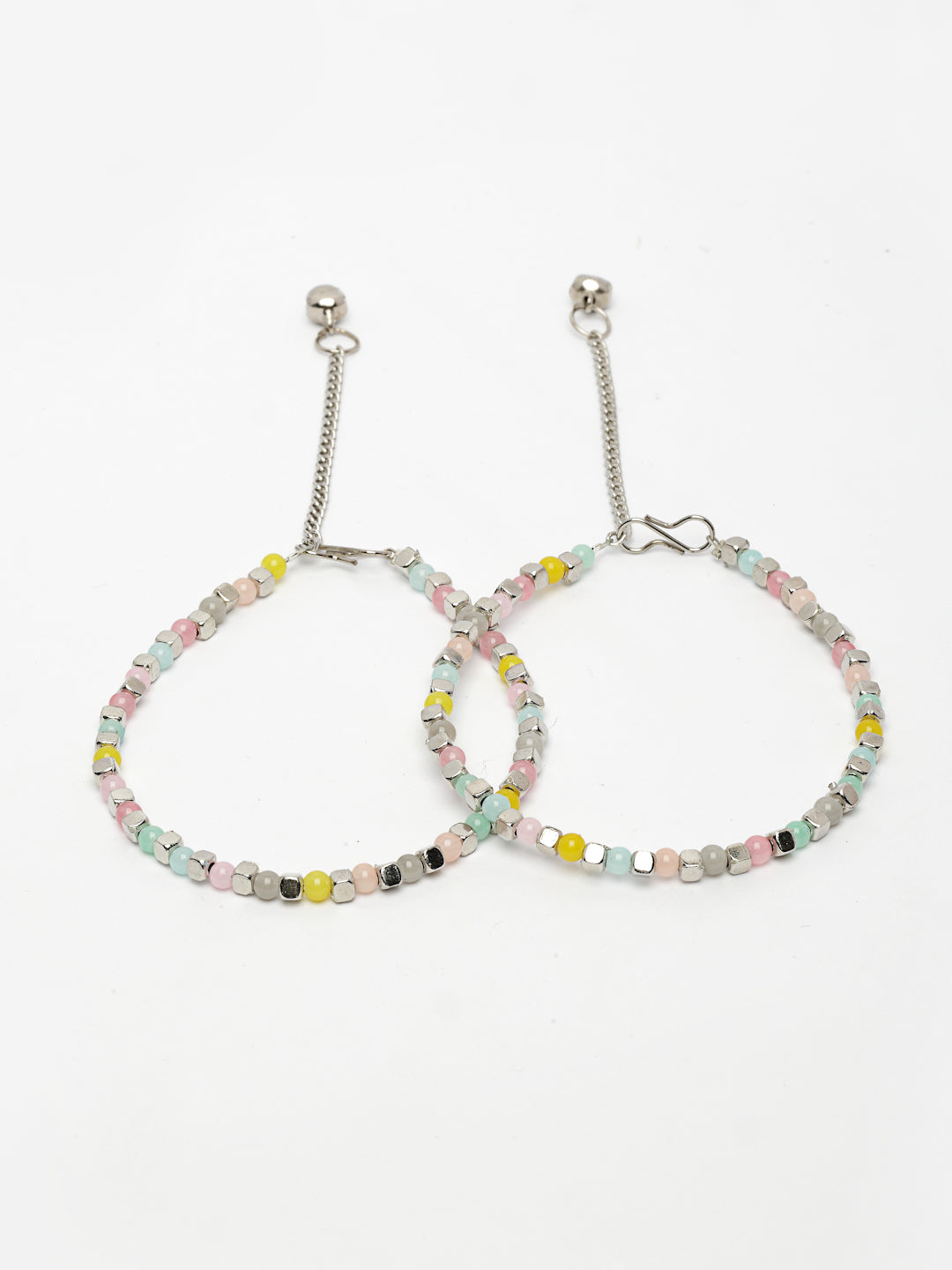 NVR Women's Multi-Coloured Artificial Beads Anklet - Distacart