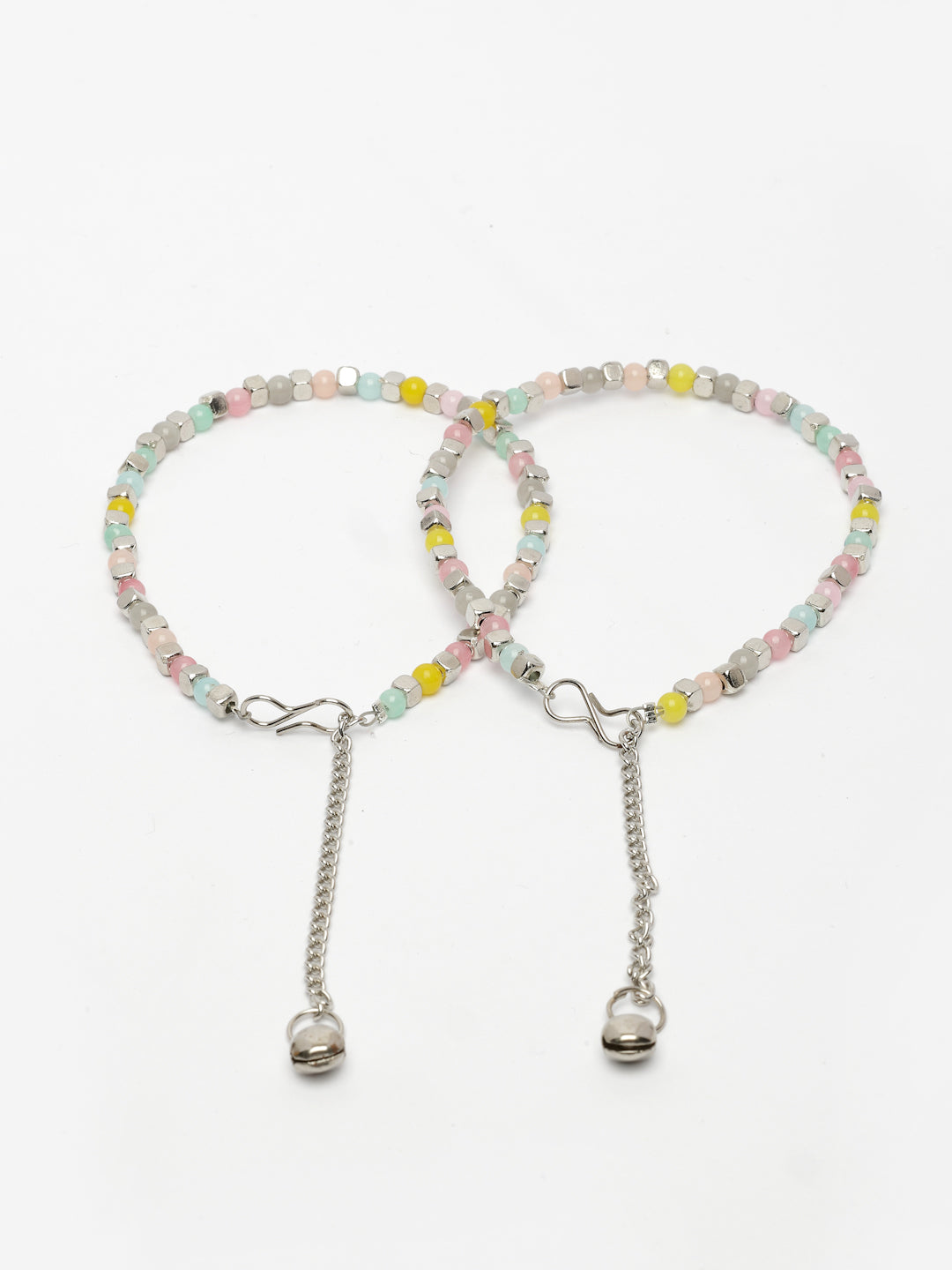 NVR Women's Multi-Coloured Artificial Beads Anklet