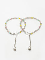 Thumbnail for NVR Women's Multi-Coloured Artificial Beads Anklet