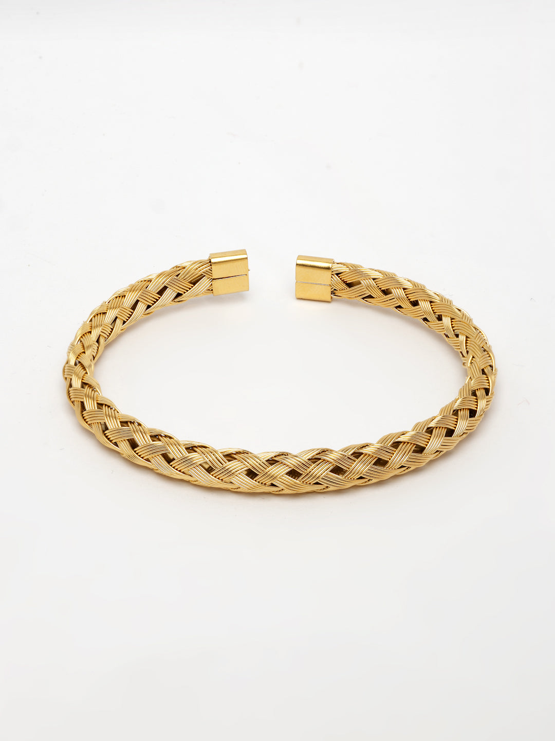 NVR Men's Gold-Polished Stainless Steel Cuff Bracelet - Distacart