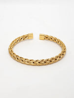 Thumbnail for NVR Men's Gold-Polished Stainless Steel Cuff Bracelet - Distacart