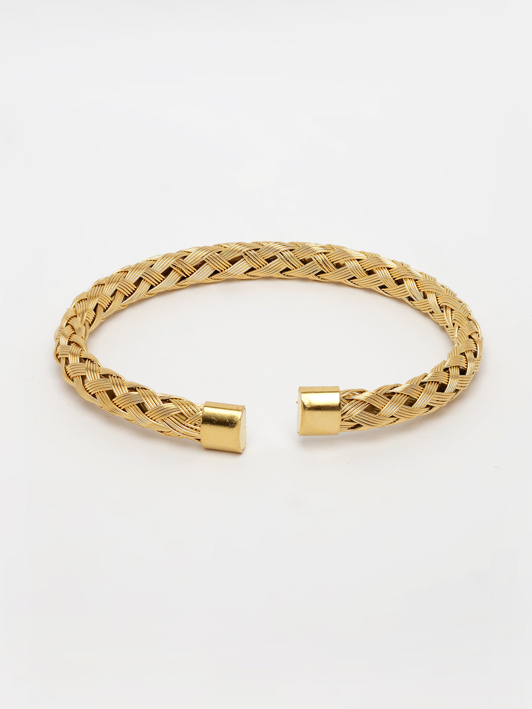 NVR Men's Gold-Polished Stainless Steel Cuff Bracelet - Distacart