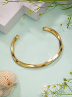 Thumbnail for NVR Men's Gold-Polished Stainless Steel Cuff Bracelet - Distacart