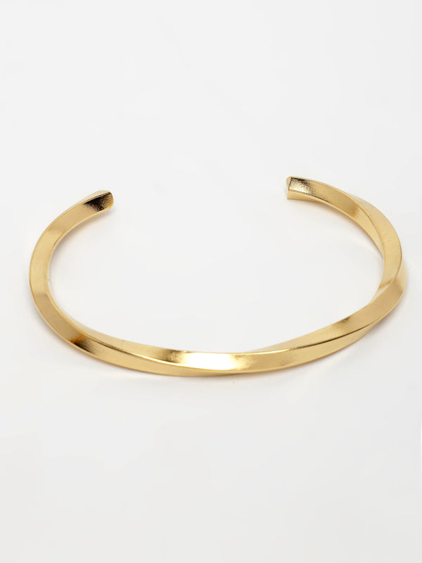 NVR Men's Gold-Polished Stainless Steel Cuff Bracelet - Distacart