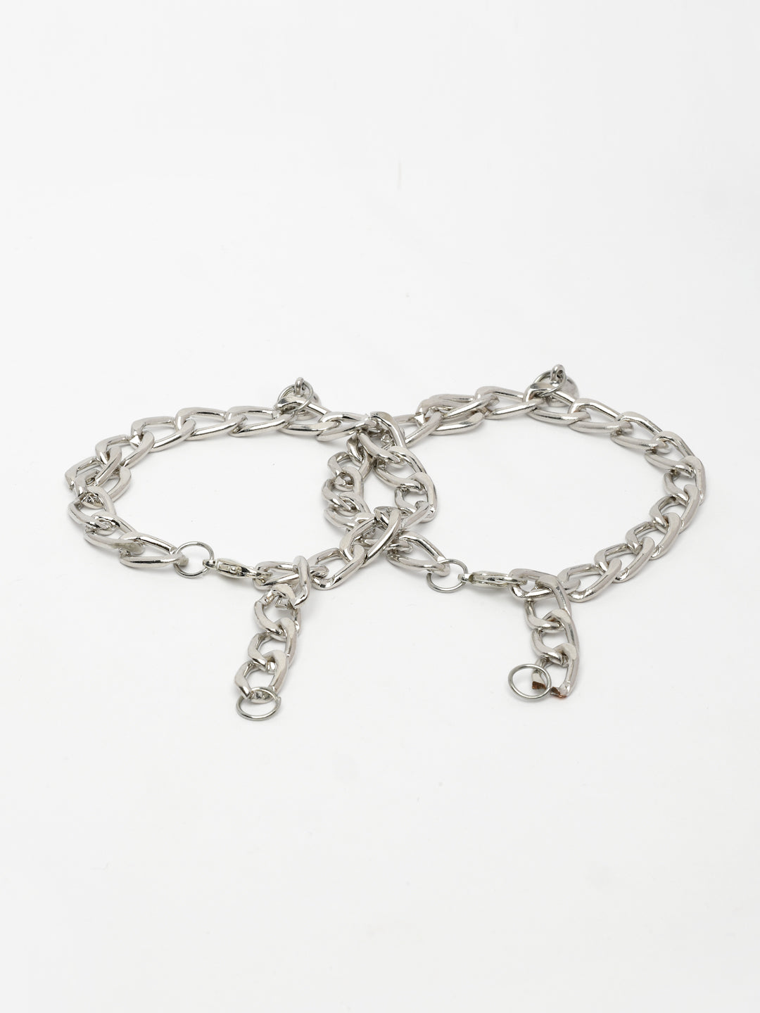 NVR Men's Set of 2 Silver-Plated Stainless Steel Link Bracelet - Distacart