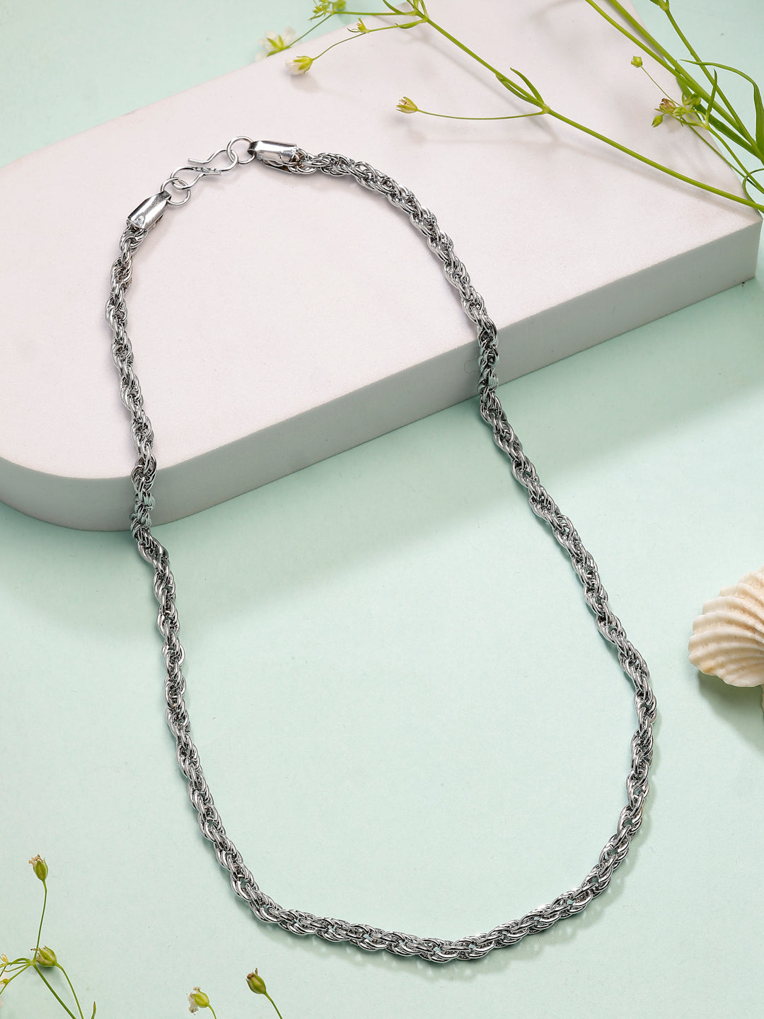 NVR Men's Silver-Plated Stainless Steel Chain - Distacart