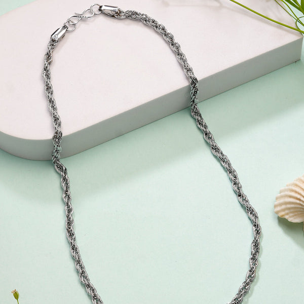 NVR Men's Silver-Plated Stainless Steel Chain - Distacart