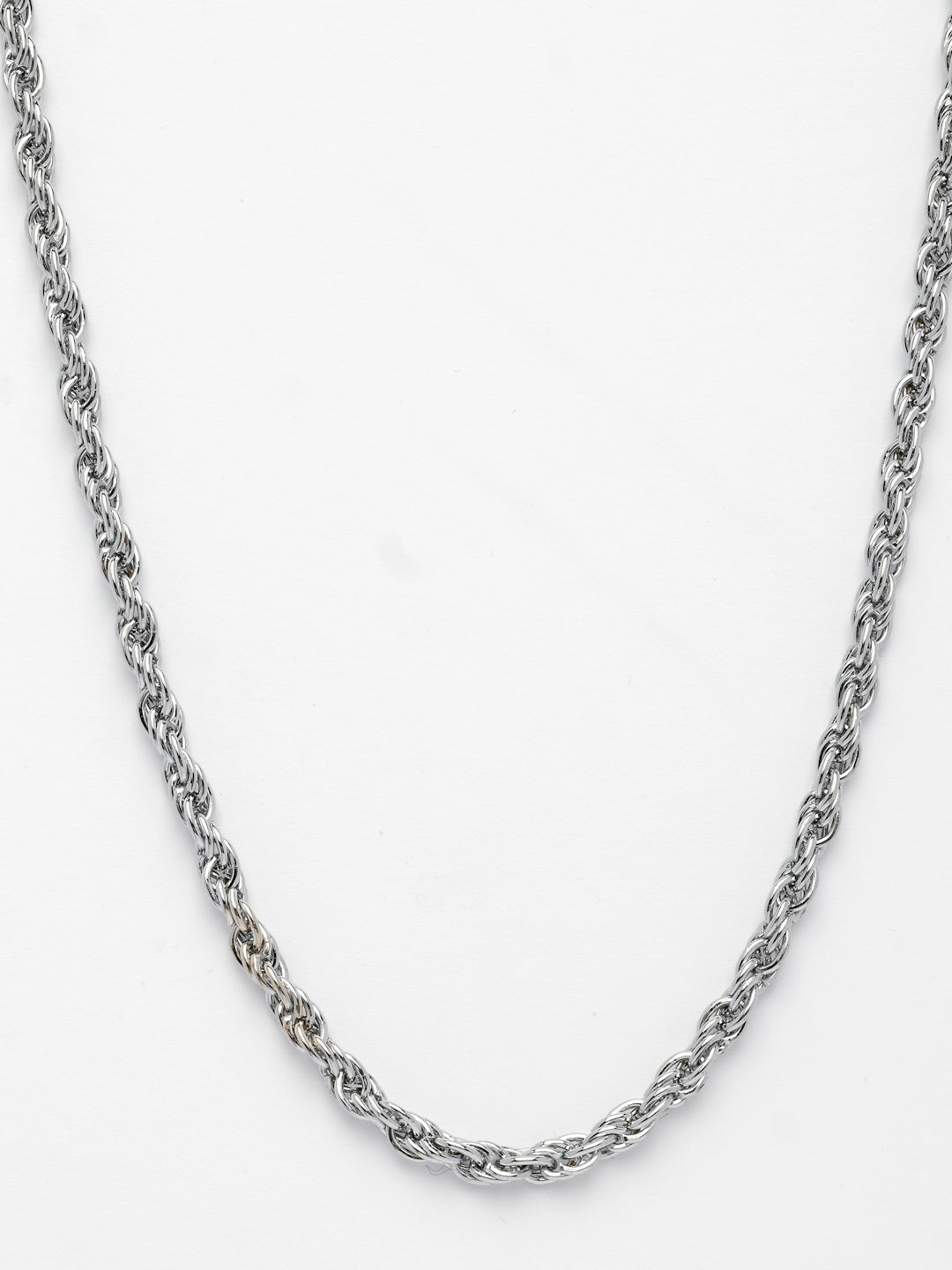 NVR Men's Silver-Plated Stainless Steel Chain - Distacart