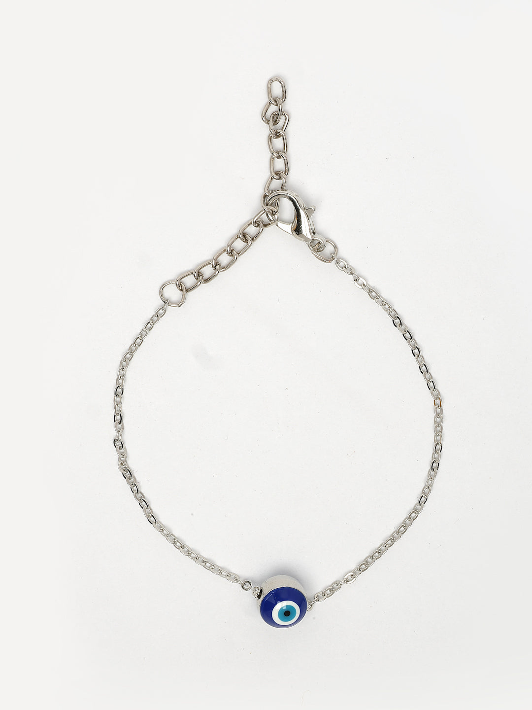 NVR Women's Silver-Plated Evil Eye Link Bracelet - Distacart