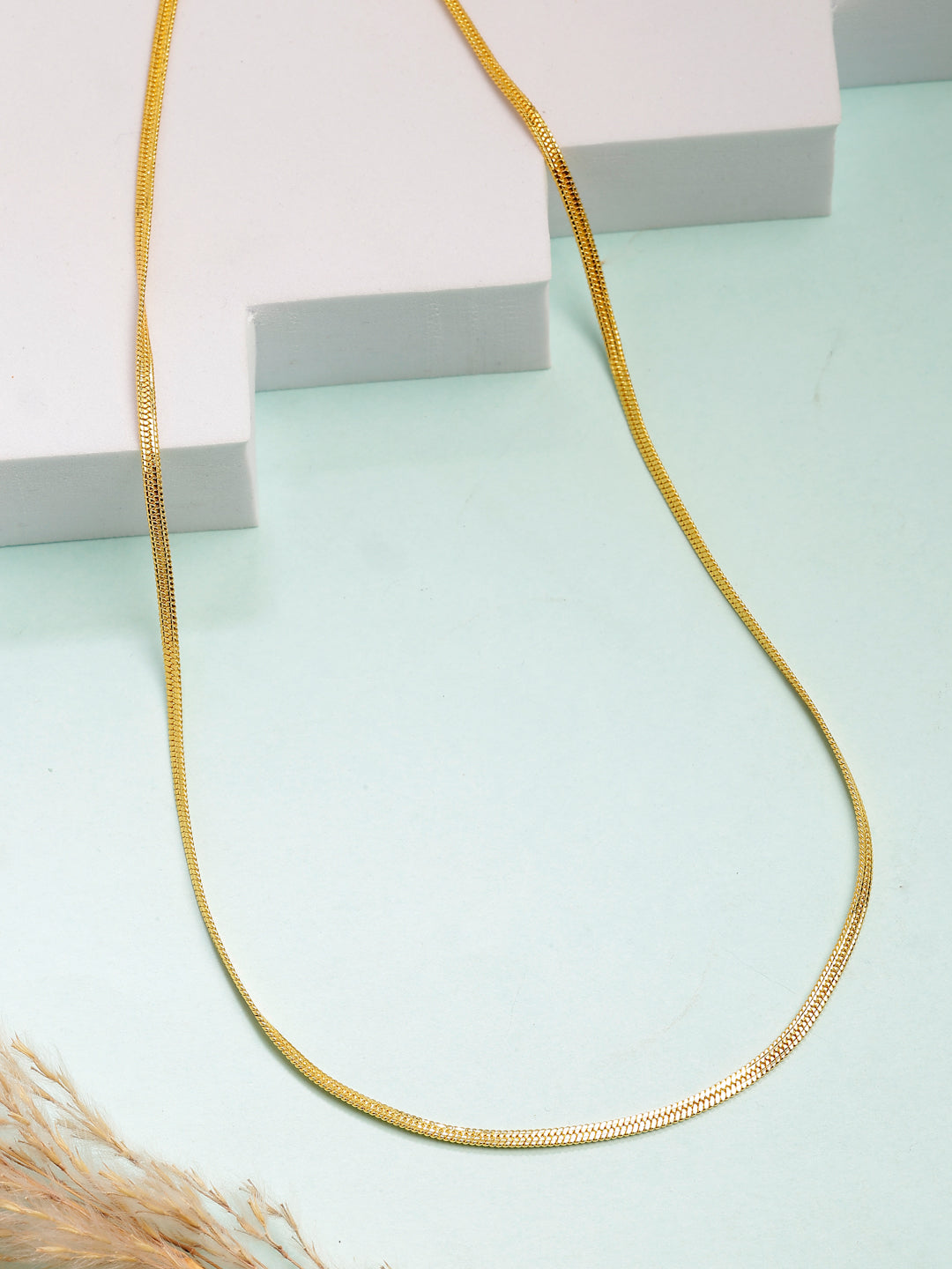 NVR Men's Gold-Polished Minimal Chain - Distacart