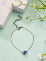 Thumbnail for NVR Women's Set of 2 Gold & Silver Polished Evil eye Link Bracelet - Distacart