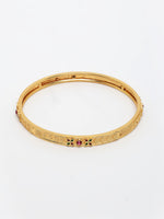 Thumbnail for NVR Women's Set of 4 Gold-Polished Artificial Stones Traditional Bangles
