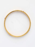 Thumbnail for NVR Women's Set of 4 Gold-Polished Artificial Stones Traditional Bangles
