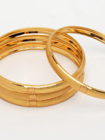 Thumbnail for NVR Women's Set of 4 Gold-Polished Traditional Bangles