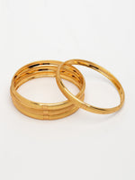 Thumbnail for NVR Women's Set of 4 Gold-Polished Traditional Bangles