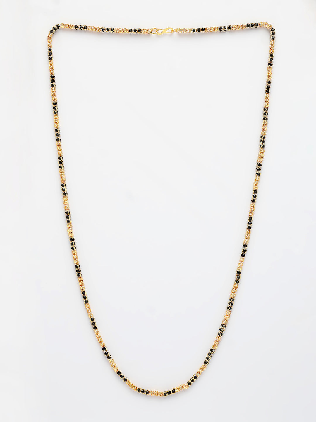 NVR Women's Gold-Polished Artificial Beads Chain