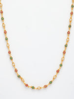 Thumbnail for NVR Women's Multi color Gold-Polished Artificial Beads Chain - Distacart
