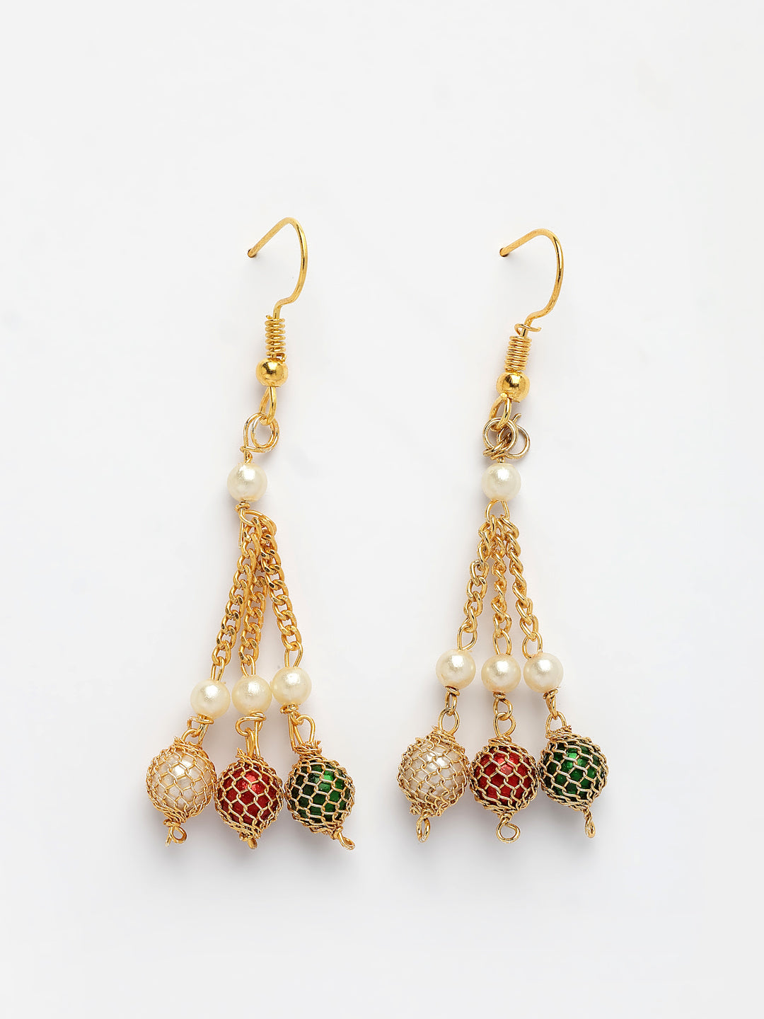 NVR Women's Multi color Gold-Polished Artificial Beads Jewellery Set