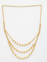 Thumbnail for NVR Women's Gold-Polished Artificial Beads Layered Chain