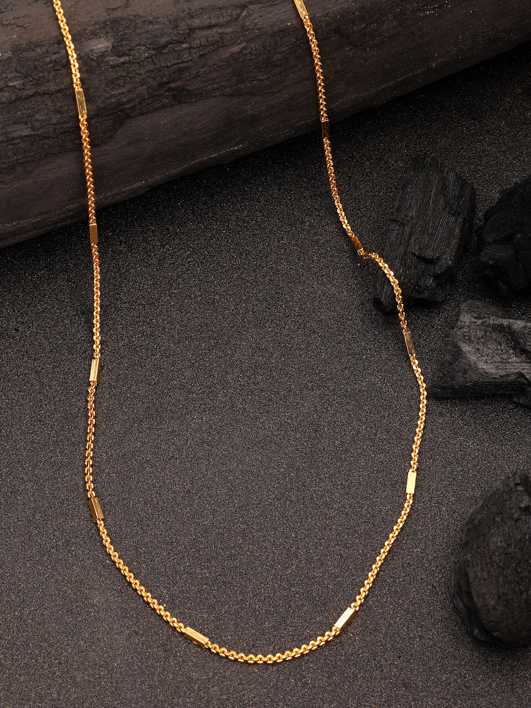 NVR Women's Gold-Polished Minimal Chain - Distacart