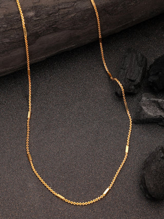 NVR Women's Gold-Polished Minimal Chain - Distacart