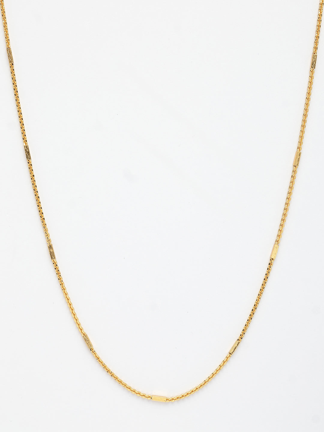 NVR Women's Gold-Polished Minimal Chain - Distacart
