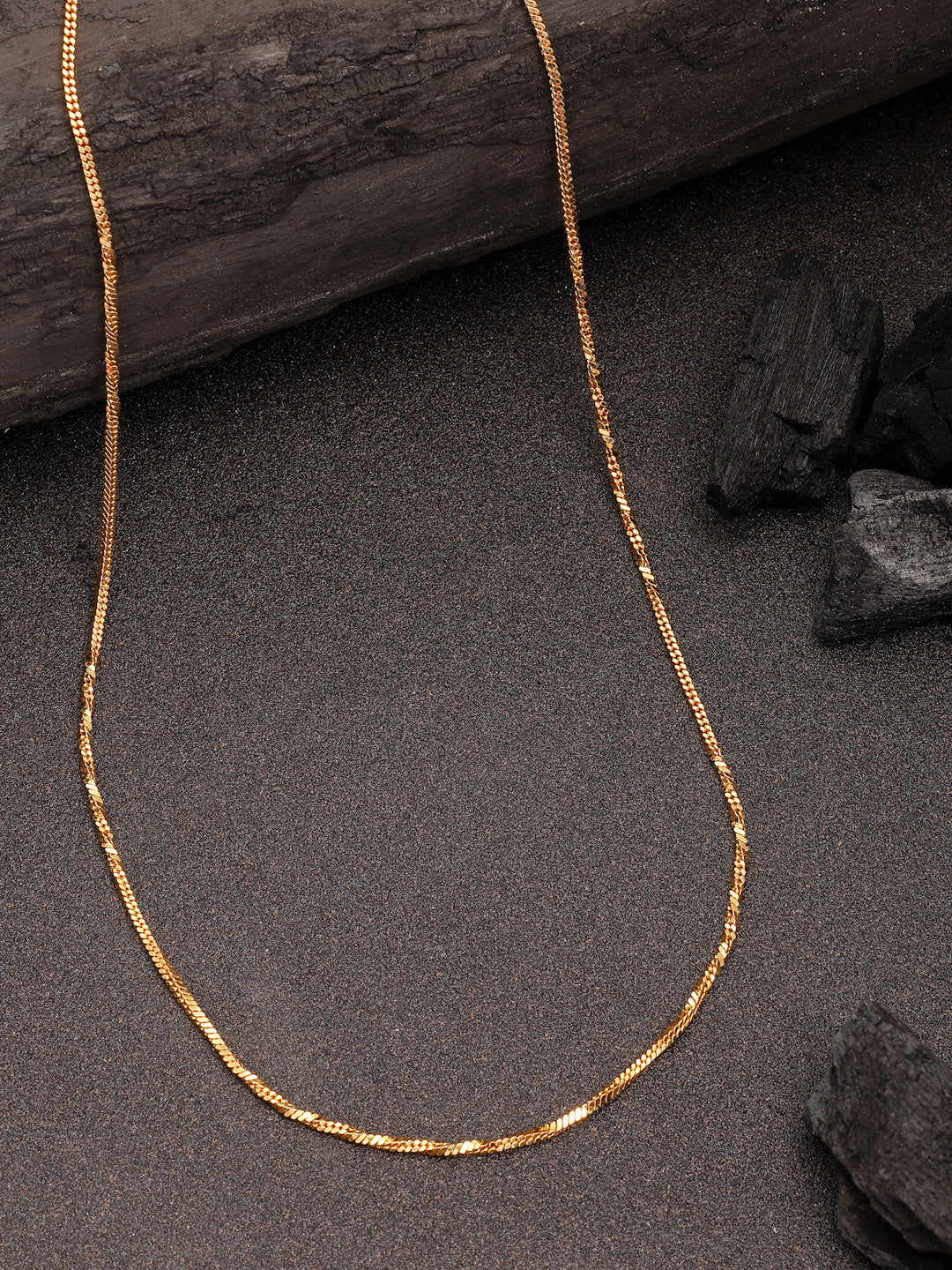 NVR Women's Gold-Polished Minimal Chain - Distacart