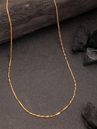 NVR Women's Gold-Polished Minimal Chain - Distacart