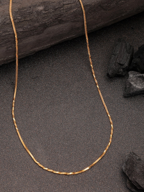 NVR Women's Gold-Polished Minimal Chain