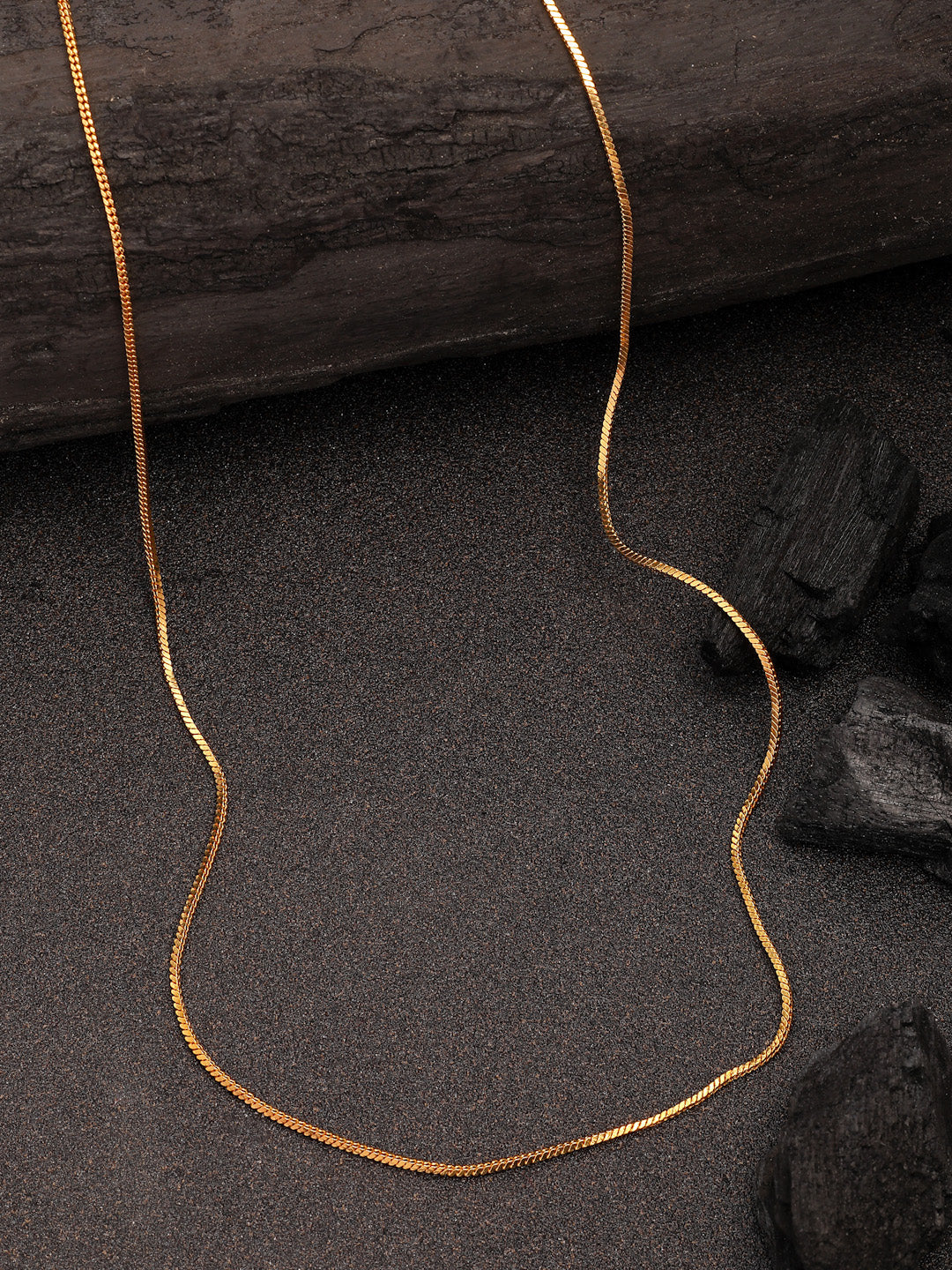 NVR Women's Gold-Polished Minimal Chain - Distacart