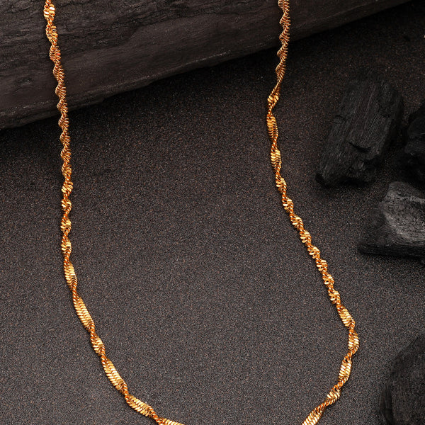 NVR Women's Gold-Polished Minimal Chain - Distacart
