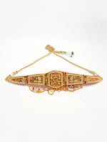 Thumbnail for NVR Women's Gold-Polished Cubic Zirconia Stone Studded Rajputi Choker Necklace
