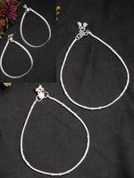 Thumbnail for NVR Women's Pair of 2 Silver-Plated Anklets