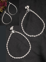 Thumbnail for NVR Women's Pair of 2 Silver-Plated Anklets