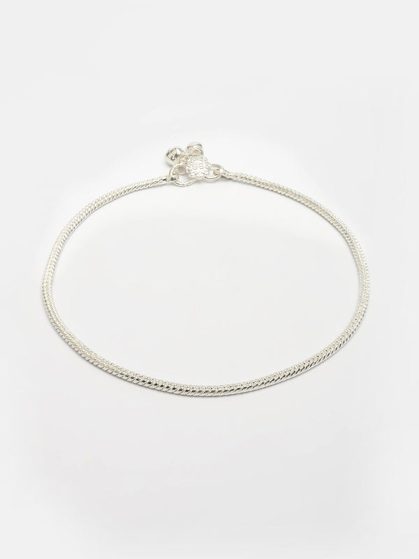 NVR Women's Set of 2 Silver-Plated Anklets