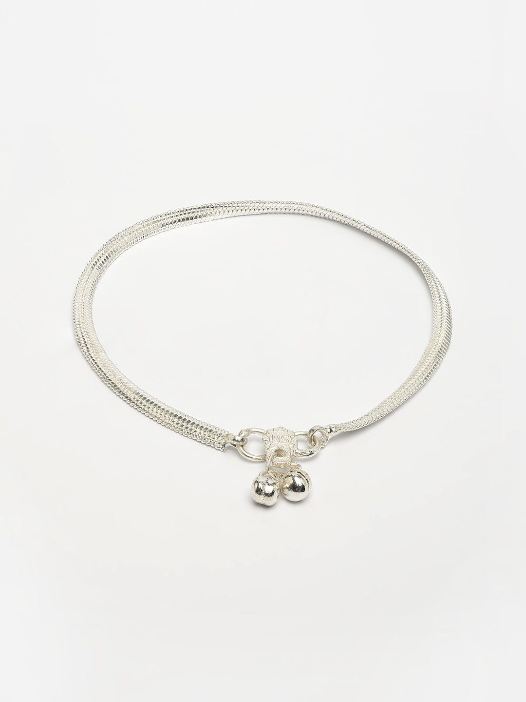NVR Women's Set of 2 Silver-Plated Anklets