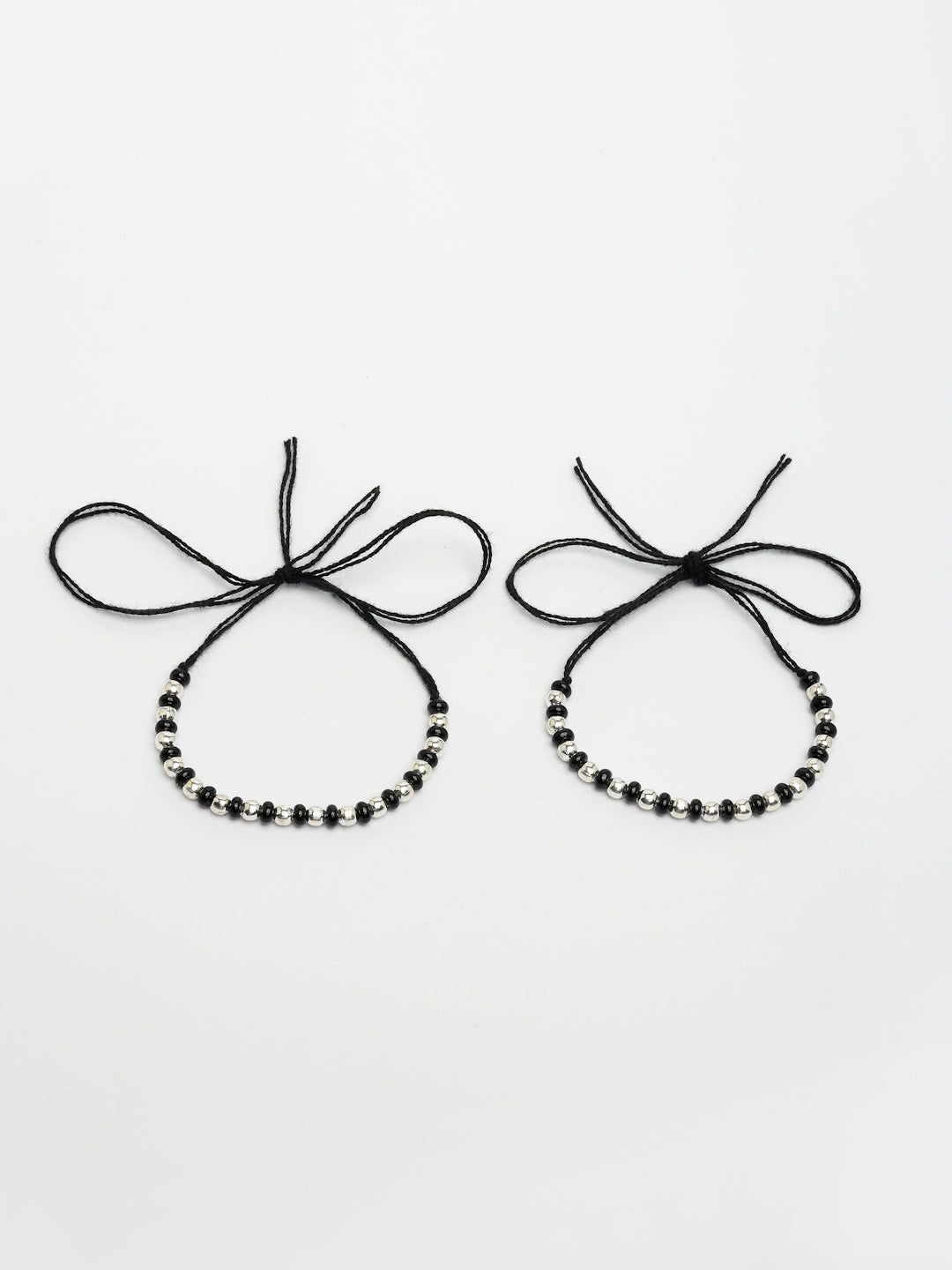 NVR Kids Set of 2 Rhodium-Plated Beaded Wraparound Nazariya Bracelet - Distacart