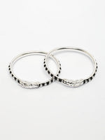 Thumbnail for NVR Kids Set of 2 Rhodium-Plated Artificial Beads Nazariya Kada Bracelet - Distacart