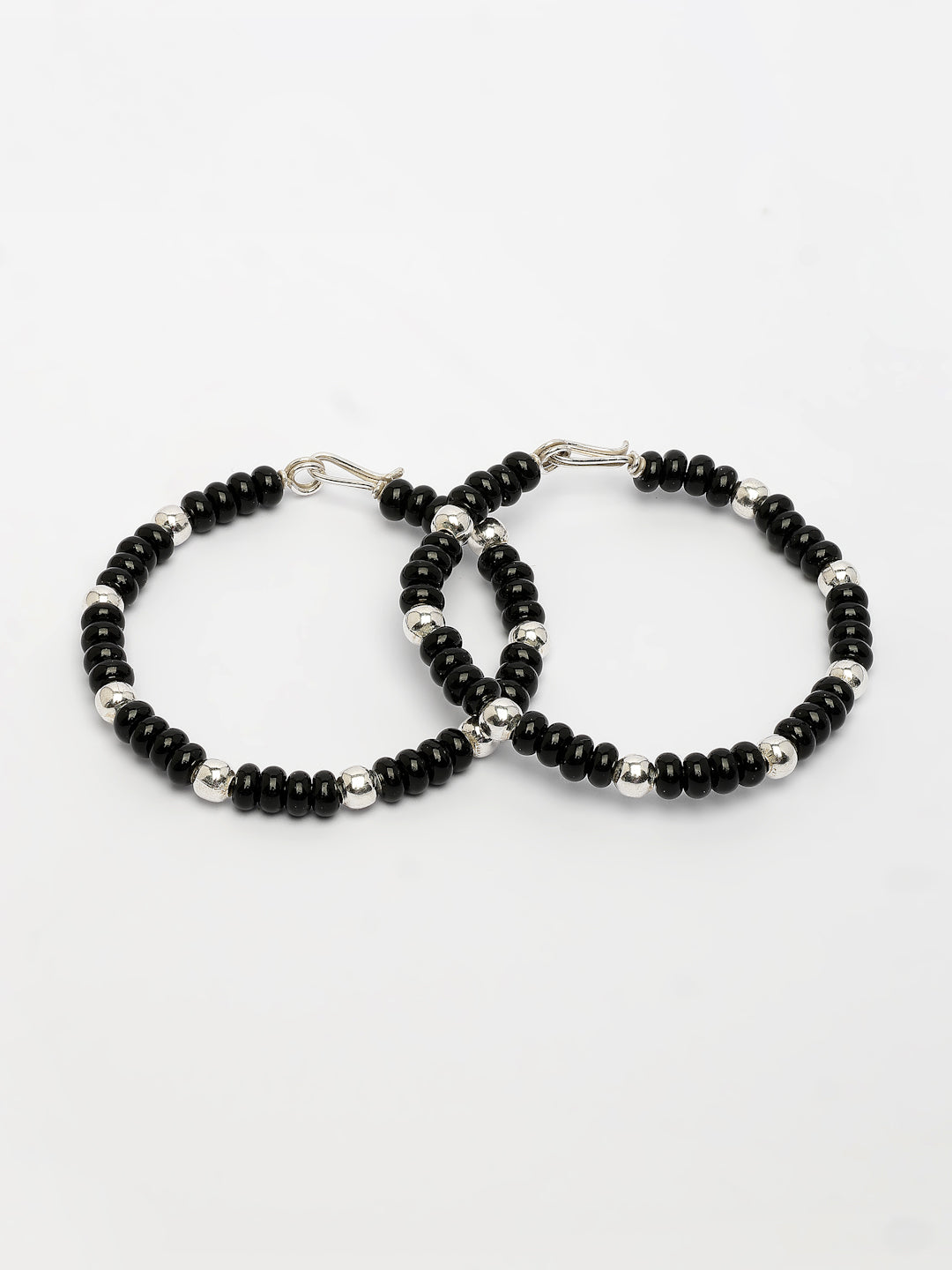 NVR Kids Set of 2 Rhodium-Plated Artificial Beads Nazariya Link Bracelet - Distacart