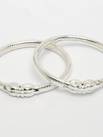 Thumbnail for NVR Kids Pair of 2 Rhodium-Plated Artificial Beads Nazariya Kada Bracelet
