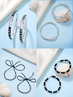 Thumbnail for NVR Kids Pair of 4 Rhodium-Plated Artificial Beads Nazariya Kada Bracelet