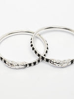Thumbnail for NVR Kids Pair of 4 Rhodium-Plated Artificial Beads Nazariya Kada Bracelet