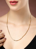 Thumbnail for NVR Women's Set of 3 Gold-Polished Minimal Chain - Distacart