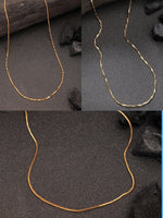 Thumbnail for NVR Women's Set of 3 Gold-Polished Minimal Chain - Distacart