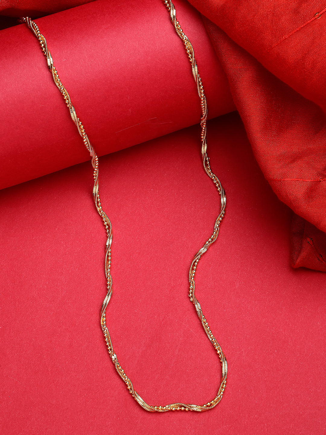 NVR Women's Set of 5 Gold-Polished Minimal Chain - Distacart