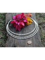 Thumbnail for NVR Women 3 Layers Oxidized Silver-Plated Statement Choker Necklace - Distacart
