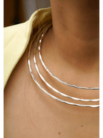 Thumbnail for NVR Women 3 Layers Oxidized Silver-Plated Statement Choker Necklace - Distacart