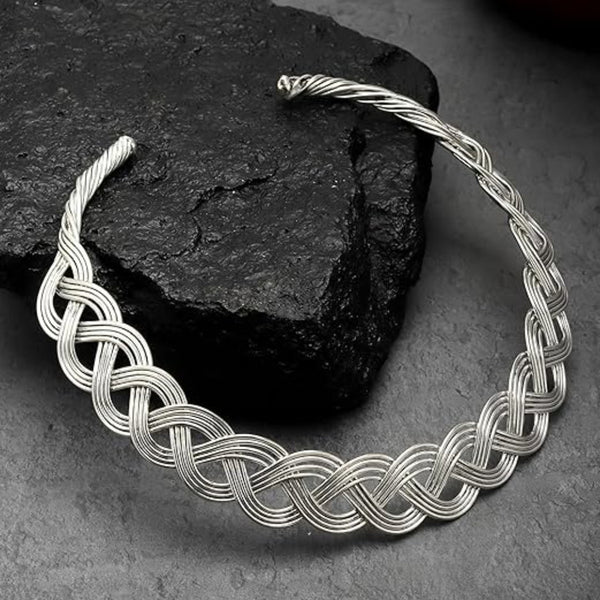 NVR Women's Oxidized Silver-Plated Statement Choker Necklace - Distacart