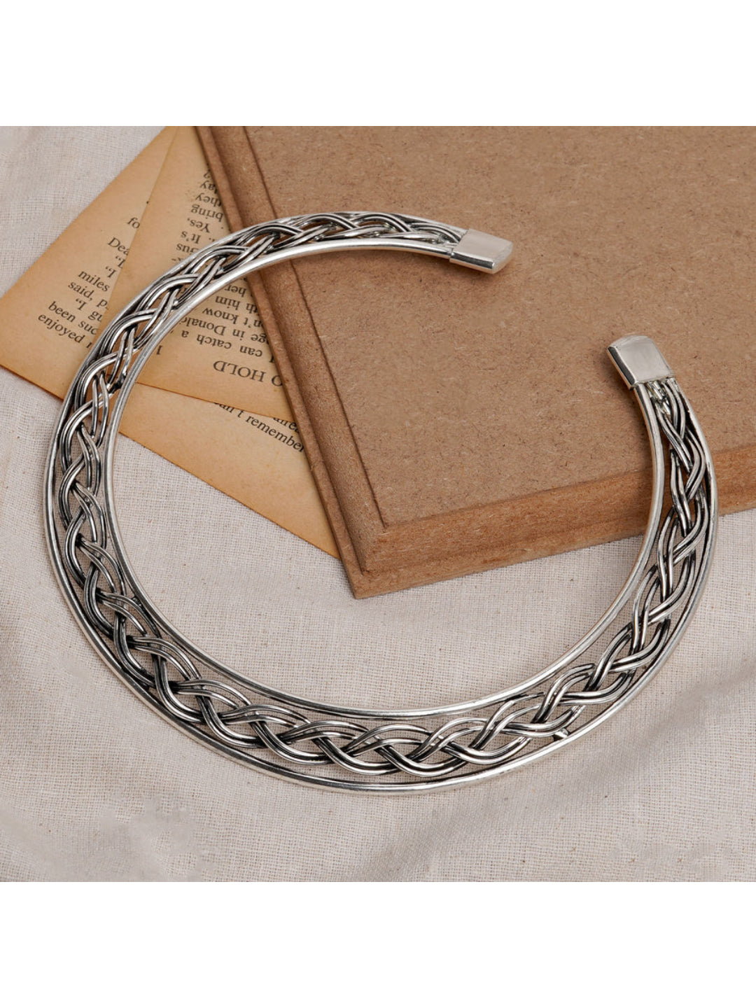 NVR Women's Silver-Plated Oxidized Statement Choker Necklace - Distacart
